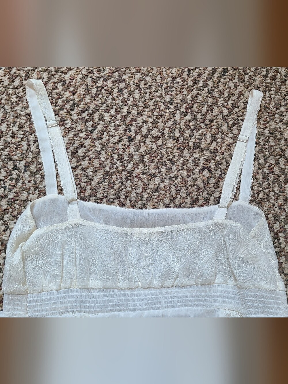 Intimately Free People Lace Tiered Offwhite Cami Top Medium - Picture 12 of 12